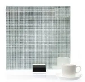 2134-Shimmering Silver Etched and Laminated Mirror