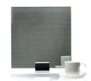 IM 3520 Simple Clear Silver Metal Laminated Glass
